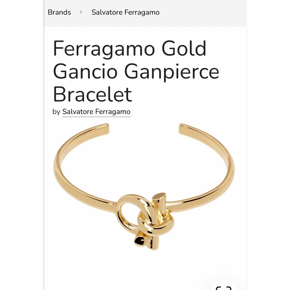 Salvatore Ferragamo Gold Knot Bracelet